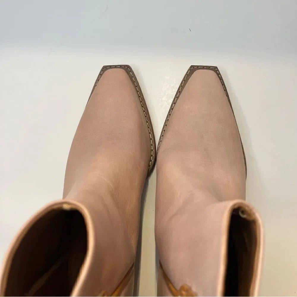 We The Free Wesley Pink Leather Western Cowboy Boots New in Box - Picture 11 of 16